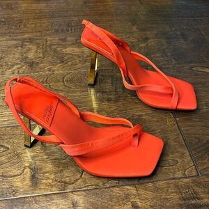 Jeffrey Campbell Mercantile Neoprene Strappy Sandal, Orange, size 7.5